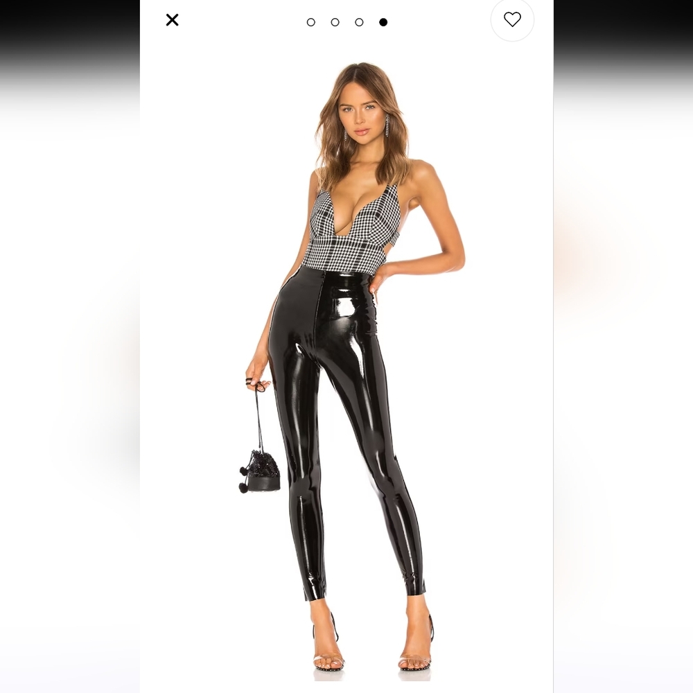 Commando Perfect Control Patent Leather Legging Black Pant Size Small Shiny Goth